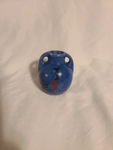 Vintage Stangl Art Deco Pottery Miniature Vase Hand Painted