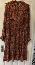 Dress Size 24 Autumn Winter Chiffon Long Sleeve Plus Size New Look Curve