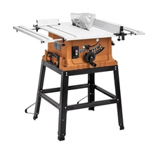 PioneerWorks 10 Inch Table Saw, 15A Multifunctional Saw With Stand & Push Sti...