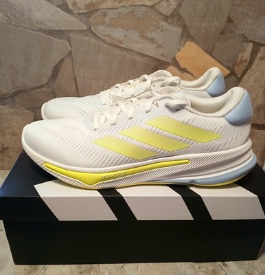 Adidas Supernova Ease Men's Size 10.5 NEW White Yellow Running Shoes IH0795