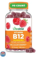 Lifeable Vitamin B12 Gummies for Adults | 1000 mcg | Great Tasting B12 Vitami