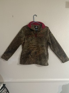 Mossy Oak Fleece Camo Jacket Zip Pullover Womens Med Soft Warm