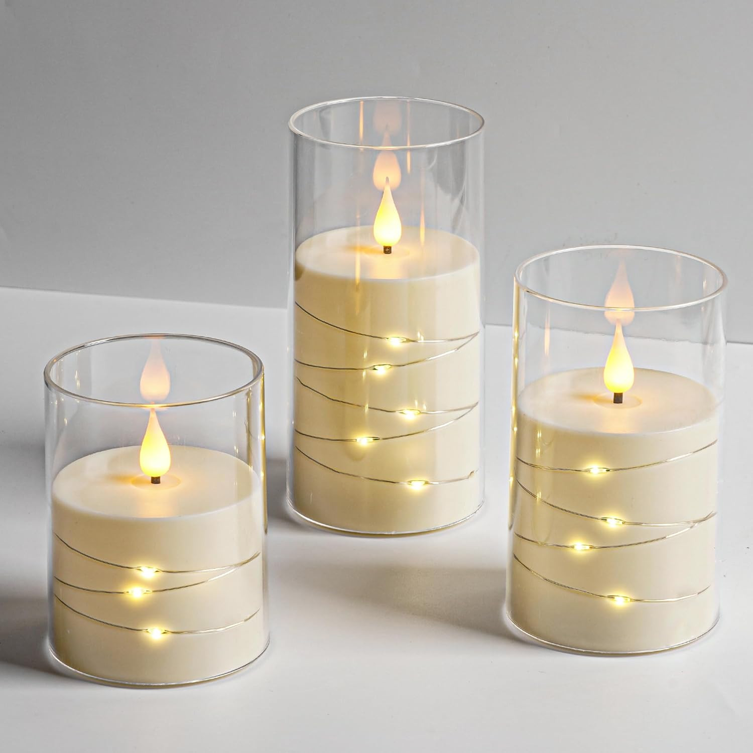 Candele LED Avorio con Micro Luci - L'Atmosfera Cozy per il tuo Relax