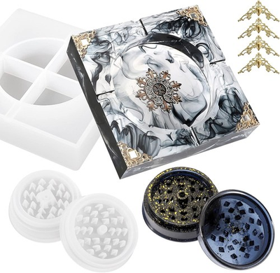 #ad Ashtray Resin Mold and Spice Grinder Mold Large Square Silicone Molds for Re... $14.30
