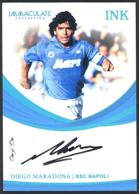 2018-19 Immaculate Soccer Ink Platinum Diego Maradona AUTO 1/1 ONE OF ONE