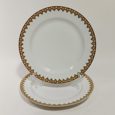 Haviland Limoges France The Monaco 9 3/4'' Dinner Plates Schleiger 295 Set of 2