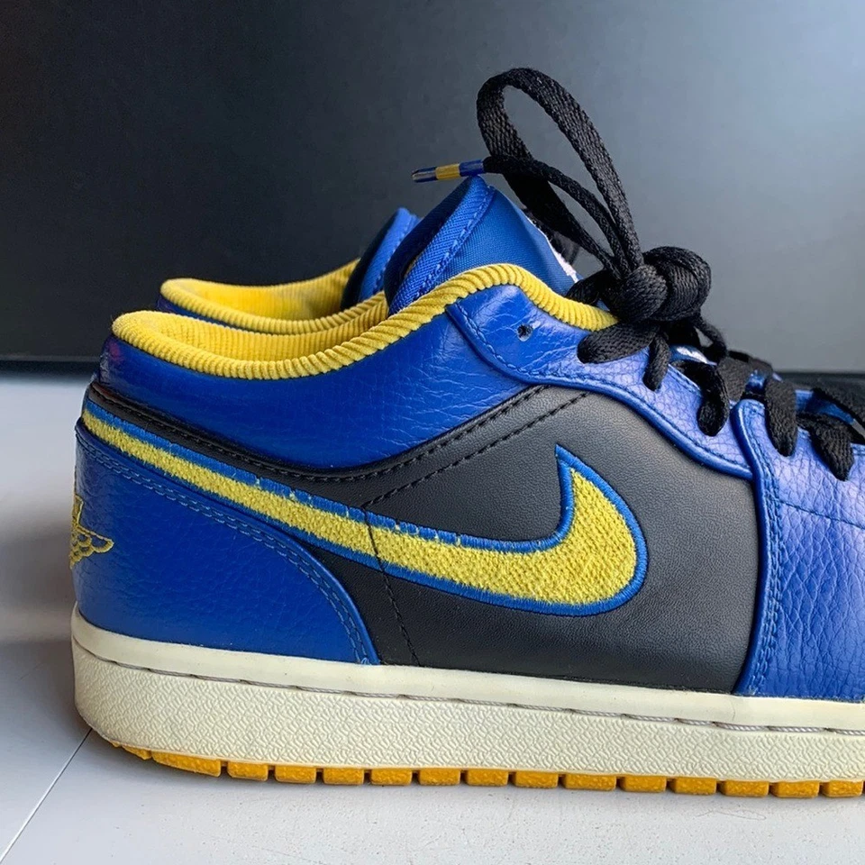 Nike Jordan 1 Retro Bajo "Laney" Para hombres 8.5 Azul Amarillo Tenis de Baloncesto Foto 2 de 4