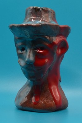 ''Mr. Hardin - 2'' - Expensive Original Clay Sculpture. Hand made & glazed.