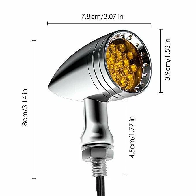 4x For Harley Davidson Softail Springer Motorcycle Bullet LED Turn Signals Light - Image 3 of 4