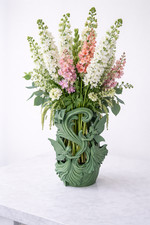 Fairy Art Nouveau Style Green Decorative Vase- Fantasy Home Decor