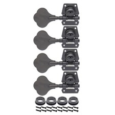 4R Vintage Open Style 4-Strings Bass Tuning Pegs Tuners Machines Heads Black
