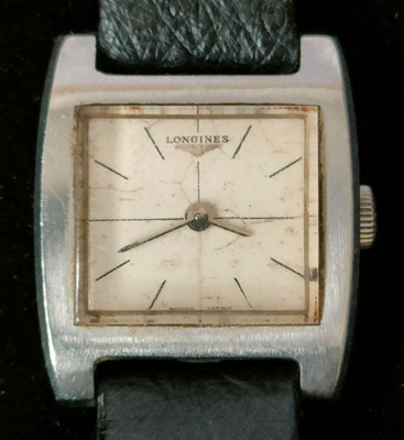 Longines Vintage Hand-Wind Watch Silver Square 15 246772 Longines Vintage Hand-Wind Watch Silver Square 15 246772