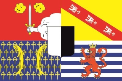 Aufkleber Moselle Department Flagge Fahne 12 x 8 cm Autoaufkleber Sticker