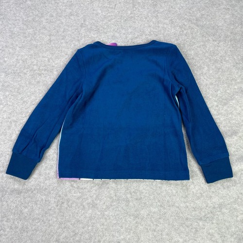 Disney Pajama Girls Sz 4T Blue Two Piece Purple Elsa & Anna Flame Resistant NWT - Picture 4 of 9