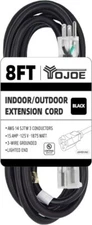 Indoor Outdoor Extension Cord with Lighted End 3 Prong 15A Weatherproof Power...
