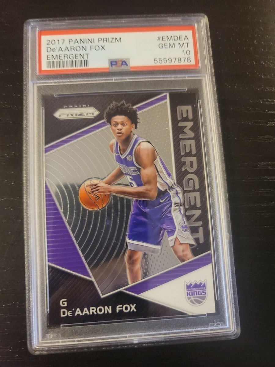 2017-18 Panini Prizm Emergent De'Aaron Fox #EM-DEA PSA 10 GEM MT
