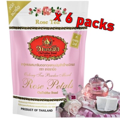 6 Packs Premium ChaTraMue Oolong Rose Tea Floral Aroma Hot Iced Instant Drink