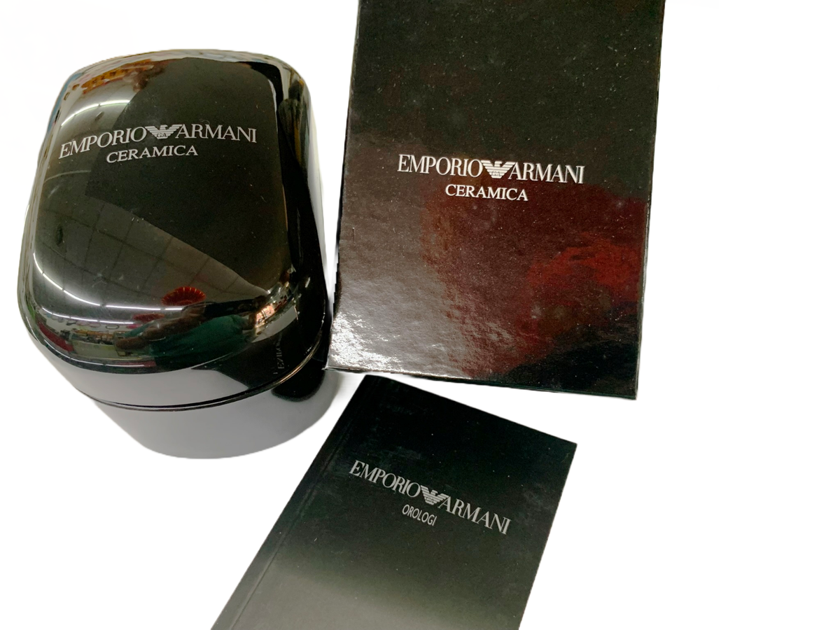 Empty Emporio Armani Ceramica Watch Presentation Box with