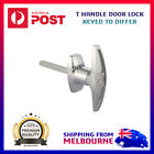 <!--F#f_0-->Garage Door Lock T Handle Rear Fix Keyed To Differ Caravan Garage Shed Campervan<!--F/-->