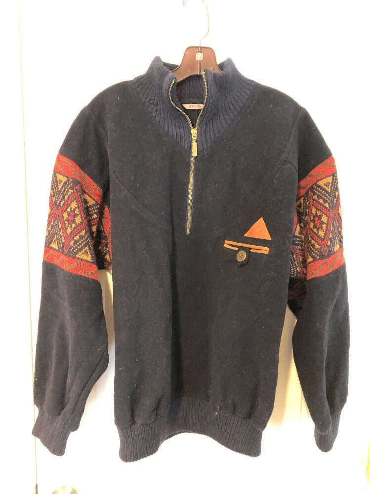 Sondre Men's Vintage Sweater Wool Size Small Navy Blue