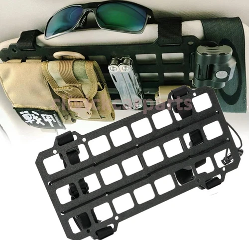 Car Vehicle Tactical Rigid Molle Panel Storage Sun Visor Organizer Gear Holder
