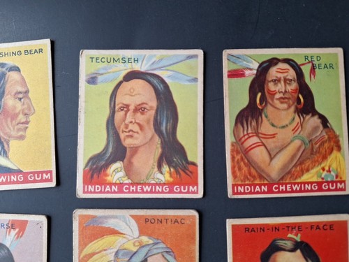 goudey indian gum 6 In Lot 157 42 100 43 28 143 Tecumseh Red Bear American Horse - Picture 11 of 20