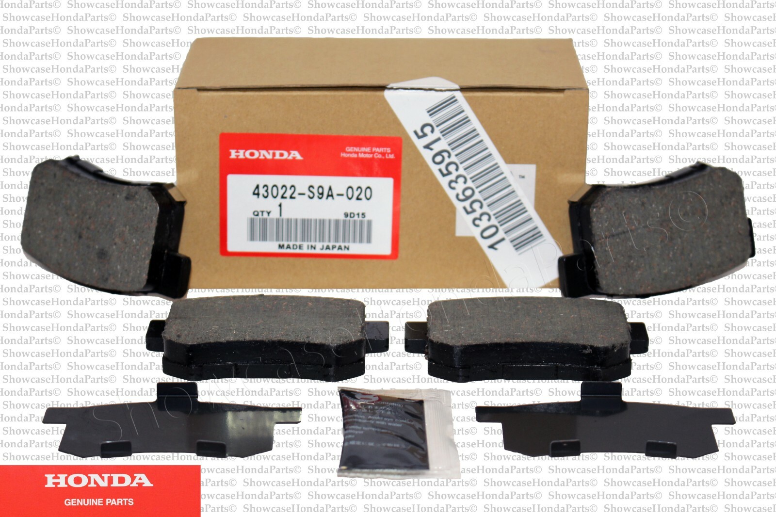 Genuine Honda OEM Rear Brake Pad Kit Fits 20052012 CRV (Pads,Shims