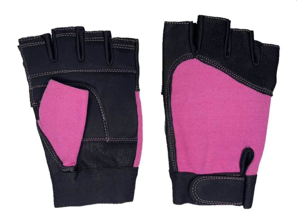Guantes de ciclismo para mujer de 1/2 dedo (puntada inversa) Foto 3 de 4