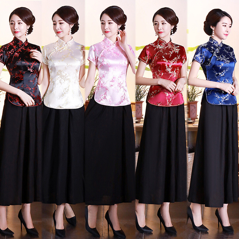 chinese satin top