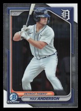 Max Anderson Chrome Prospect 2024 Bowman #BCP-128 Detroit Tigers