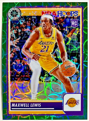 2023-24 Panini Premium Stock Maxwell Lewis RC 5/8 Green Scope Prizm Lakers