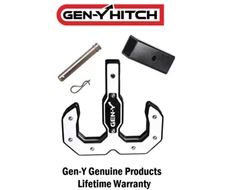 Gen-Y Hulk 16K Double Tow Hook and Hitch Step For 2" Receiver Shank Black/White