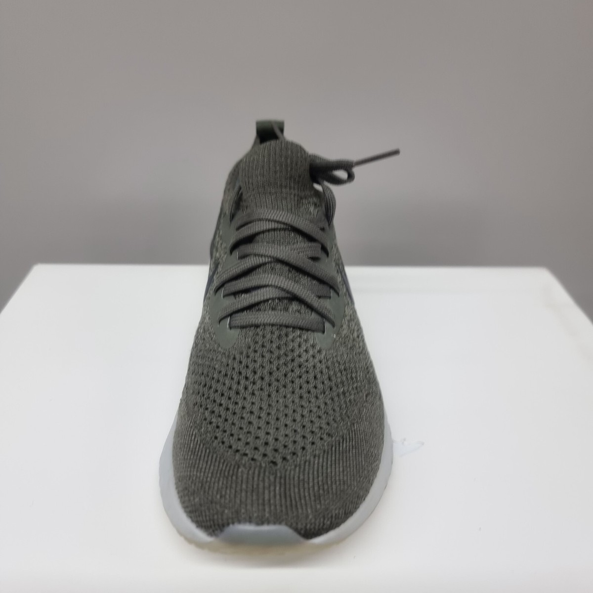 nike running epic react flyknit trainers in khaki
