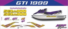 Seadoo Gti 1999 Graphics Decal Sticker Kit Purple And Yellow