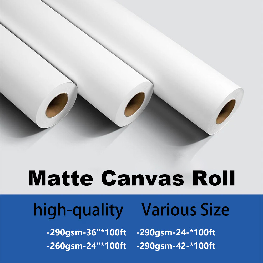Premium Polyester Canvas Roll Waterproof Matte for 24