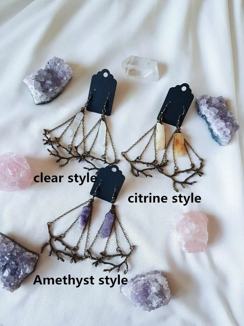 Angel aura hotsell quartz earrings