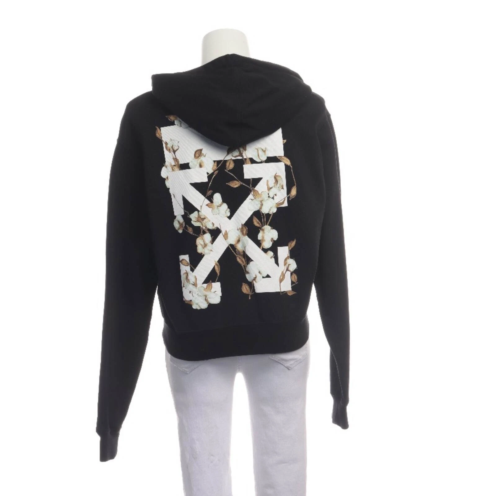Felpa con cappuccio Off White nera S