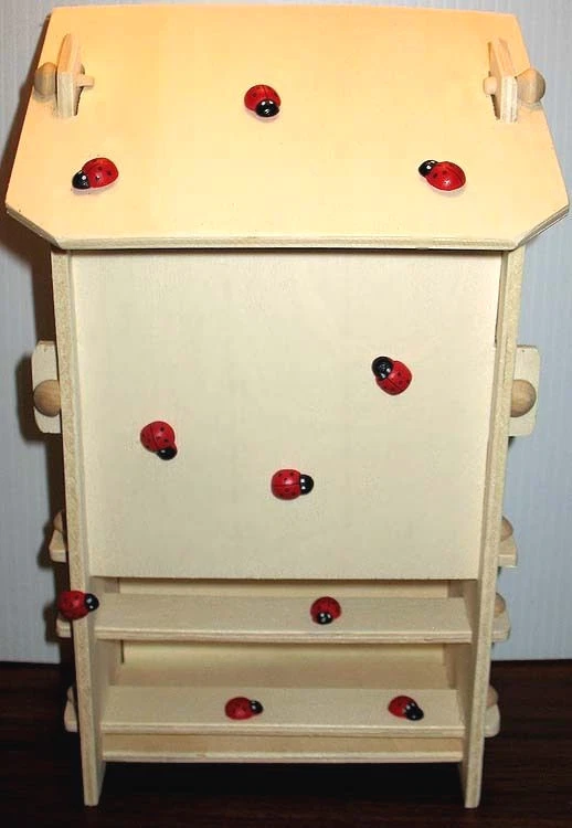 KIT DE MONTAJE DE MADERA HÁGALO USTED MISMO Lady Bug House Diversión Proyecto Fácil NIÑOS Y ADULTOS