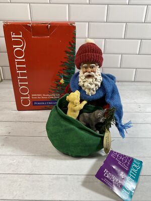Santa Clothtique by Possible Dreams Fuzzy Friends 2000-01 Membership Gift 6.5''