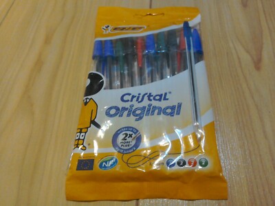 BIC Cristal Original Kugelschreiber, Mittlere Spitze Biro Pen - 1,0 mm - 10er Pack