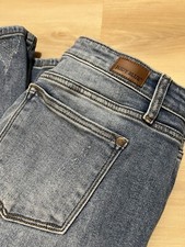 Judy Blue Jeans Womens 7/28 Blue Denim Distressed Boyfriend Fit Stretch