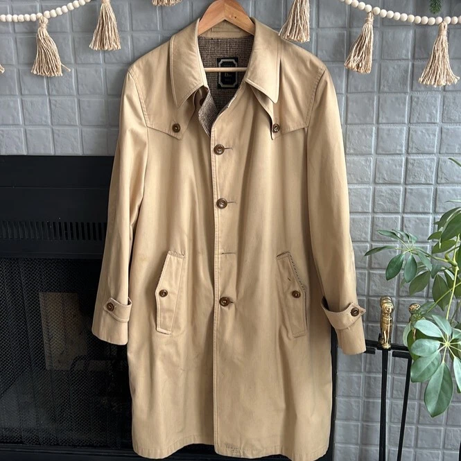 Manteau trench Christian Dior vintage années 90 taille 40 créateur veste de travail Gleneagles