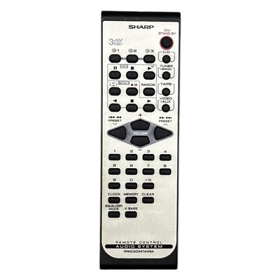 Sharp Remote Control Audio Aystem RRMCGO347AWSA Fernbedienung CD 3 Disc Player