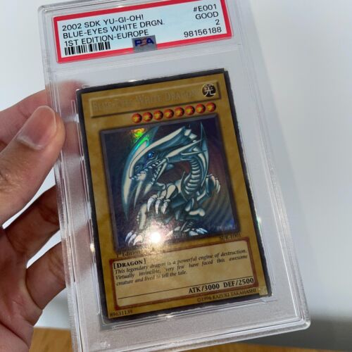 3x YuGiOh - Blue-Eyes White Dragon 1st Edition SDK-E001 - PSA 2 - Picture 16 of 16