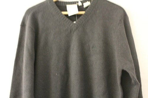 TIMBERLAND MENS 29452-001 LAMBSWOOL BLACK V-NECK KNITTED JUMPER CARDIGAN WINTER - Picture 2 of 3