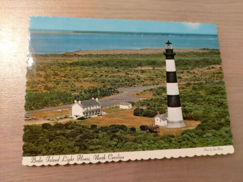 Postkarte Leuchtturm Bodie Island Light House North Carolina ungelaufen - Afbeelding 1 van 9