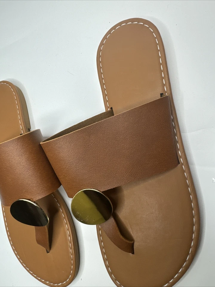 Tan Sandals Wool Size 8.5 Formal Casual Party Wedding  - Image 3 of 3