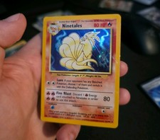 Pokémon TCG Ninetales Holo Rare Card Base Set 12/102, 1999 MP/HP Condition