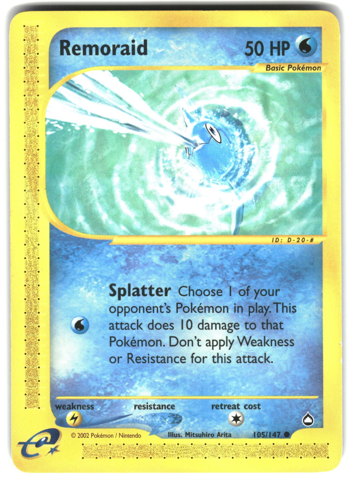 Pokemon Remoraid Common Normal Aquapolis 105/147 NM