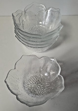 6 Schälchen Vintage Arcoroc France Lotus Blüte Caracas Glas Schüssel Hartglas